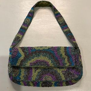 Christiana Vintage Beaded Handbag. Beautiful Jeweltones